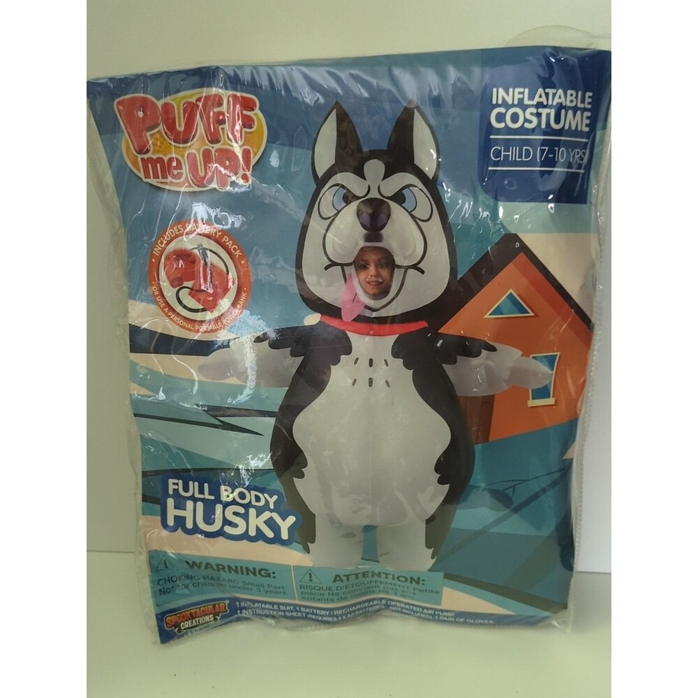 Spooktacular Creations Husky Inflatable Costume Size 7-10Y